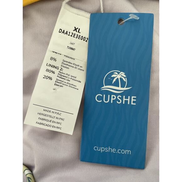 Cupshe Swim One Piece Swimsuit Tropical Print Scoop Back Swimwear - Picture 11 of 11